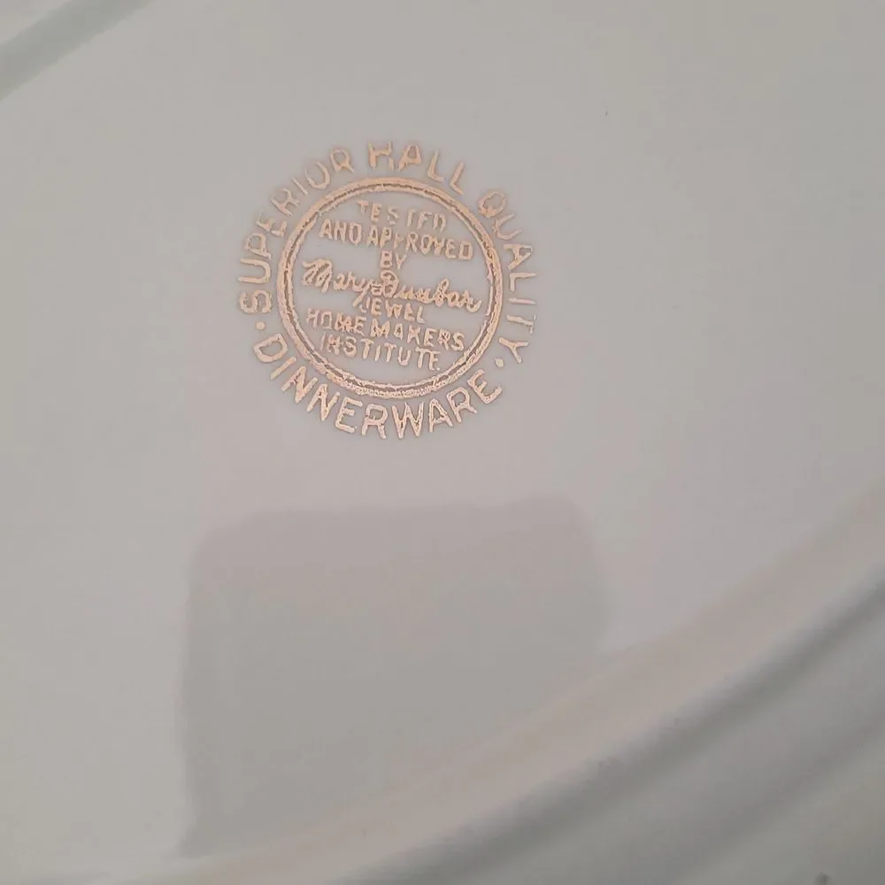 Vintage Hall Jewel Tea Autumn Leaf Porcelain Small Oval Serving Platter Plate 9